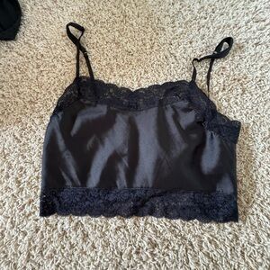 Brandy Melville Black Lace Crop Top